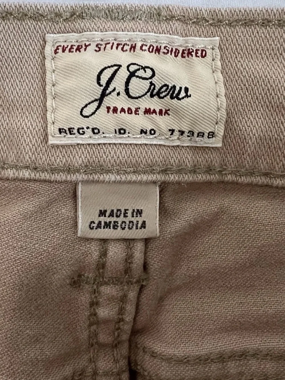 J.Crew Jeans 31x32 Mens 484 Stretch Slim Taper Khaki Tan Brown Straw Denim Y2K